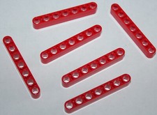 6 x Lego Technic Red Beam 7 ref 32524 set 9398 8653 8294 8145 8674 8285 75192