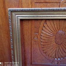 Cadre contemporain Louis XVI doré à la feuille d'or - feuillure : 67 x 48,8 cm