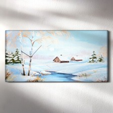 Horloge murale sur toile 60x30