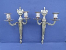 Ancienne paire d'appliques en bronze style empire, non electrifié, XXé/XIXé ??