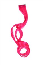 1 Clip Extension Cheveux Mèches Ondulés Rose Fluo 45cm YZF-P1C18-TF2315