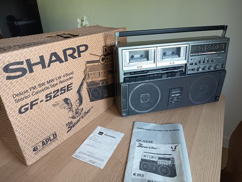 Sharp 525e vintage boombox - sharp,