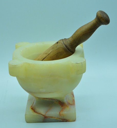 Ancien mortier marbre pilon - en,
