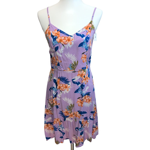 Robe été fleurie lilas - robe, d'Été