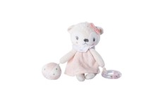 Doudou biche rose Hochet Mots