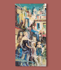 Scène village italienne - scène, de