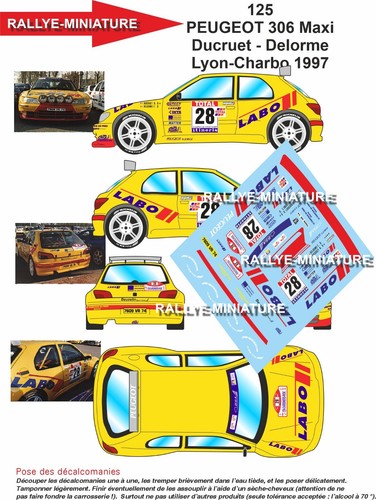 Decals ref 0125 peugeot - 0125,