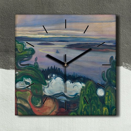 Horloge murale sur toile 30x30