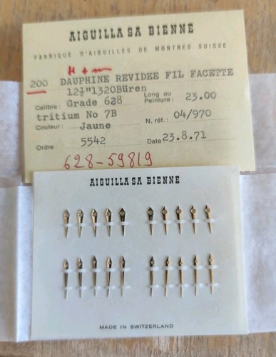Plaquette aiguille tritium - 1,