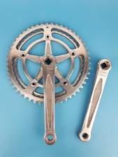 Pédalier double NERVAR Star en aluminium 50/44 vélo vintage 14x1.25 France 1970s