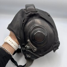 Casque d'hiver vintage en cuir pilote aviateur URSS Air Force MiG 1986 pour c...