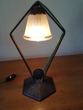 Lampe  Fer Forgé   Art Déco