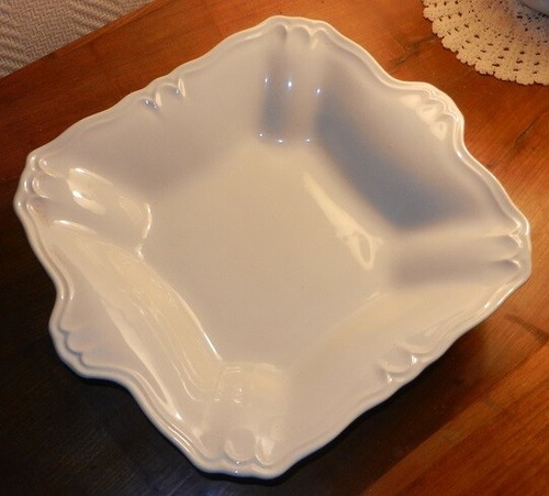 167 plat legumier blanc - legumier,