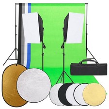 Kit de Studio Photo Éclairage Toile de Fond et Réflecteur Photographie vidaXL