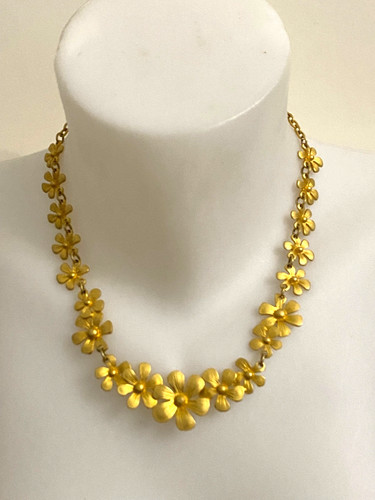Collier métal doré à - en,