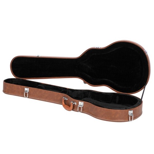 Brown leather guitar hard - leather,