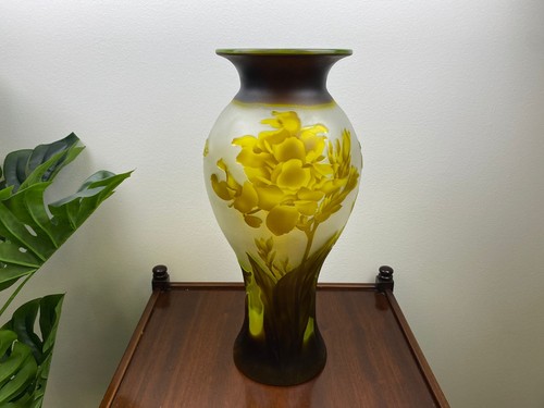 Vase verre camée fait - vase, main