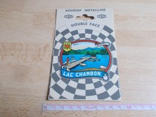 Ecusson adhésif métallisé double face vintage LAC CHAMBON