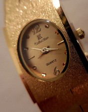 IK COLLECTION 8101L PLAQUE OR 22 MICRONS,CHIC MODEL DAME GRANITE CISELE FEUILLES