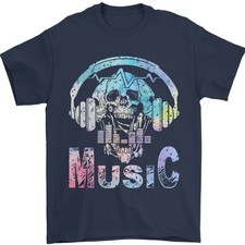 T-Shirt Homme Musique Skull