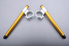 Paire Bracelets Demi-Guidons Réhaussés Alu-Or 43mm SUZUKI GSX1100 KATANA 91-1996