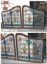 5 Vitraux sertis au plomb 1897 Démolition des bains de Bagnère de Bigorre   1985