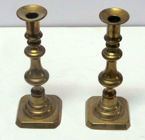 Antique pair 19th brass - pair,