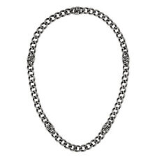 Boss Collier Pour Hommes Double B Absolute 1580744 Acier Inoxydable 56Cm Gris