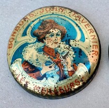 Bonbons John Tavernier / Tablette Coquelicot Bonbonnière tôle lithographiée 1900