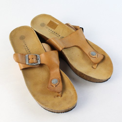 Lolasabbia tan leather wedge - lolasabbia,