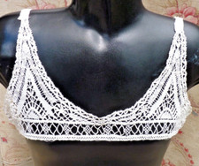 ANCIEN empiècement de nuisette ou chemise de nuit en DENTELLE de CLUNY vers 1900