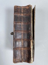 Rare livre religieux ancien Bible allemande Approbatio 1784 relié cuir Evangile