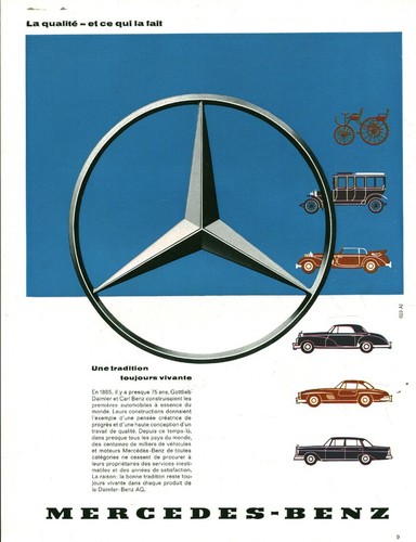 Publicité ancienne voiture