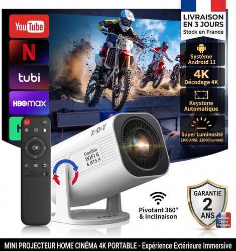 Mini projecteur wifi 6 - 4k,