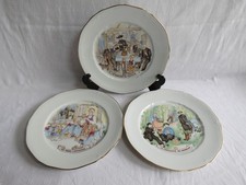 3 assiettes plates en porcelaine de limoges,bière kanterbrau