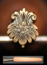 SUPERBE petit Fer à Dorer fleuron fleurs modèle 18e Bronze relieur reliure #113