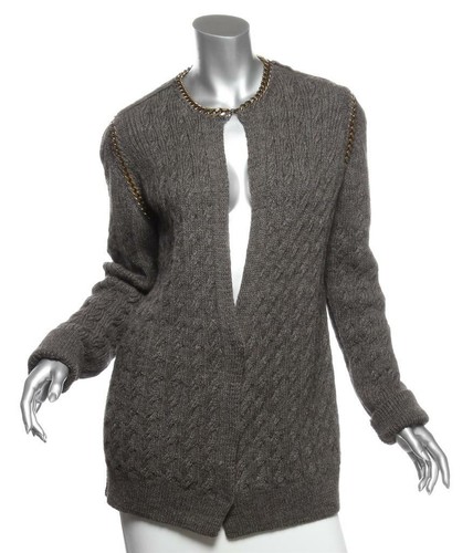 Lanvin womens grey cable - grey, knit