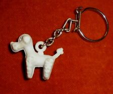 Porte-clés Key ring MINI CANICHE BLANC - 30 mm long 