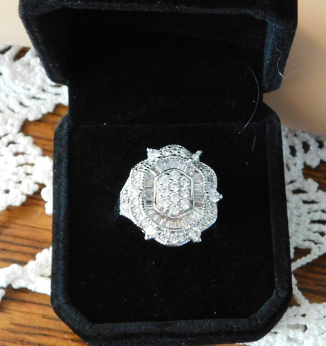Sterling silver cubic - silver, zirconia