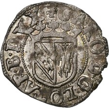 Duché de Lorraine, Charles III, Sol Carolus, 1545-1608, Nancy, Argent, TTB