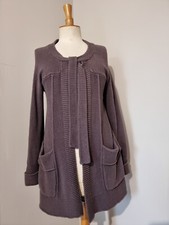 COMPTOIR DES COTONNIERS  : GILET VESTE MAILLE EPAISSE NID D ABEILLE COTON DUNE