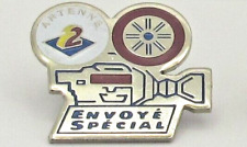 Pin's ANTENNE 2 EMISSION ENVOYE SPECIAL Télévision Signé Star Pin's Vintage #5/2