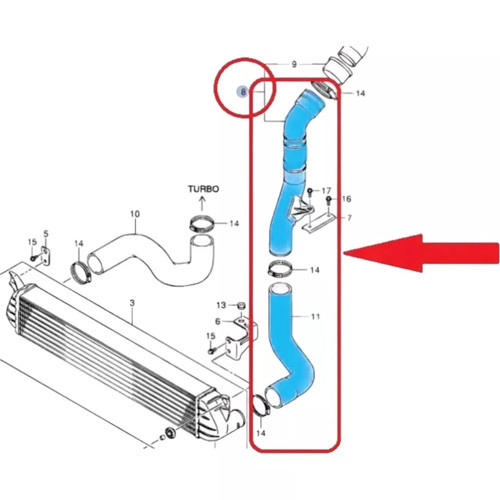 Durite suralimentation pour - de,