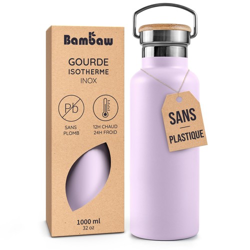 Bouteille isotherme gourde - bouteille, 1l,