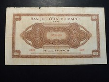BILLET BANQUE DU MAROC 1000