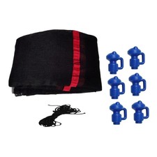 Filet de trampoline respirant, confortable et peu encombrant, avec 6 embouts de