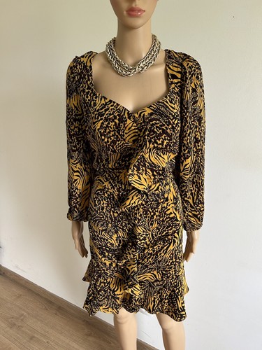 Robe imprimée jaune noire - robe,