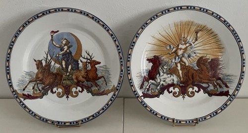 Magnifique paire assiettes - paire, d'assiettes