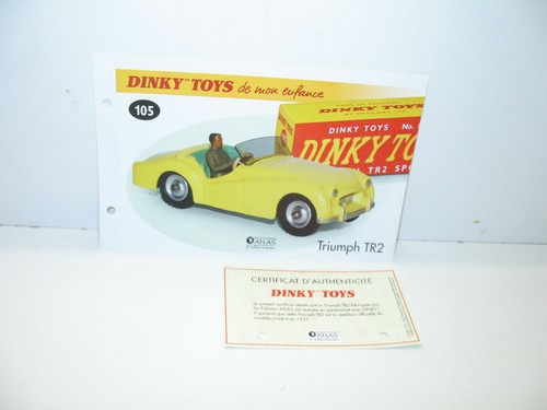 Fiche certif dinky toys - fiche, +