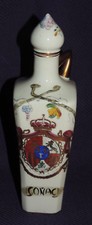Belle bouteille  decor  blason  peint couronne emaillee conac espagne TBE 